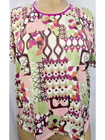 suéter estampado puntilla