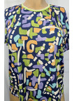 suéter estampado puntilla