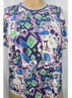 suéter estampado puntilla
